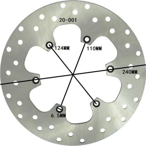 240mm Motorcycle Rear Brake Disc for Benelli Tre-K1300 07-17 HUSQVARNA TR650 Strada Terra 2013-2014 Appilia 650 Pegaso Strada