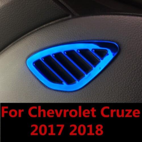 For Chevrolet Cruze 2017 2018 Car styling Car dashboard outlet box special modified ABS Chrome decorative frame Auto Accessories