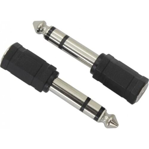 Guitar Audio adapter 2PCS Black Color 6.5mm Male to 3.5mm Female MIC / Audio Adapter Guitar Accessories
