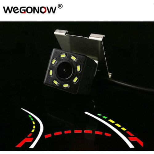 HD Wireless Car CCD Rear Camera Fisheye 4 8 12 led dynamic Night Vision bracket waterproof parking For ford focus 2015 2016 2017