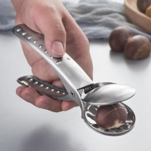 Chestnut Opener Peeling Chestnut Tool High Quality Stainless Steel Chestnut Clip Chestnut Openers Sheller Kitchen Tools
