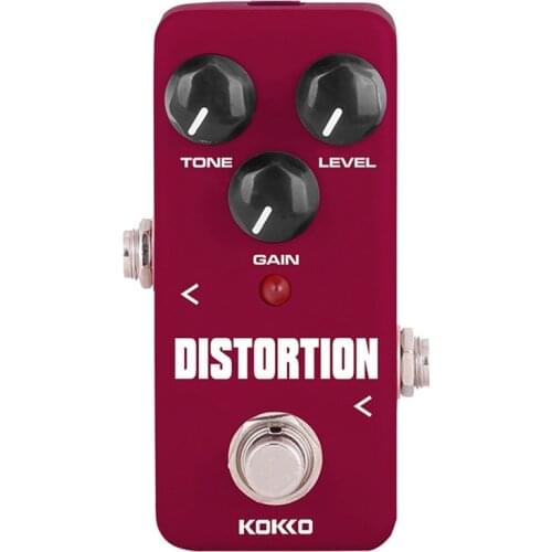 KOKKO Distortion Guitar Pedal, Mini Effect Pedal Processor of Classic Distortion Tone Effect Universal for Guitar and Bass
