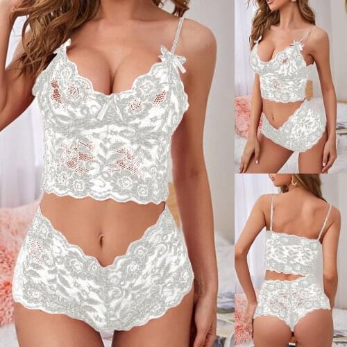 Sexy Lingerie Set Womens Intimates Underwear Bra Panties Set See Through Sexy Underwear Set Sensual Lingerie Woman Brief Sets