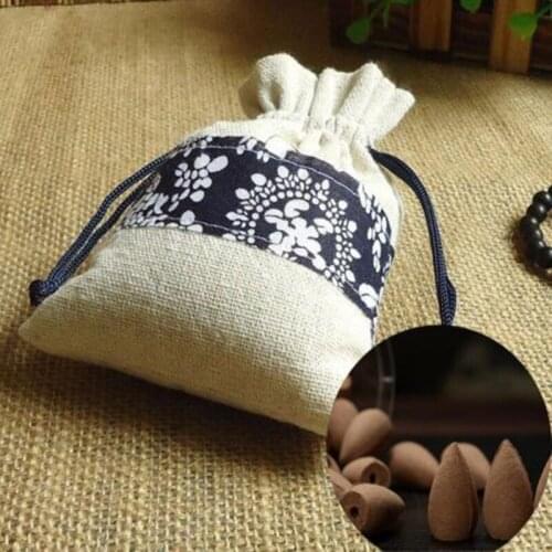 11 Kinds of Fragrance Smoke Backflow Cone Incense 45pcs Cloth Bag Bullet Incense Cones Sandalwood Rose Lavender Tower Incense
