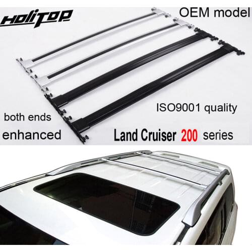 OE model roof rack roof rail cross bar for Toyota Land Cruiser 200 V8 LC 200 LC200 2008-2018,silver / black,ISO9001:2008 quality