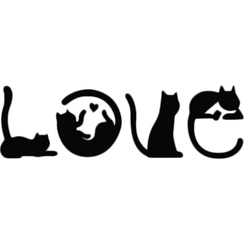 Cats Spell LOVE Cute Pet Car Stickers