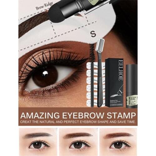 One Step Brow Stamp Shaping Kit Long Lasting Natural Contourin Eyebrow Shape Stamp Brow With Reusable Makeup Set