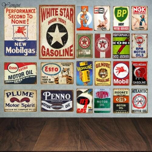 Texaco Motor Oil Plaque Tin Signs Vintage Retro Garage Decor Bar Pub Gas Station Decorative Plate Triumph Wall Poster YA026