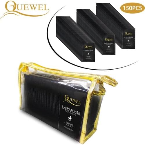 Eyelash Extension Eye Patch Black Disposable Eye Gel Patches Hydrogel Under Eye Pads Eyelash Tips Sticker 150 Pairs Makeup Tools
