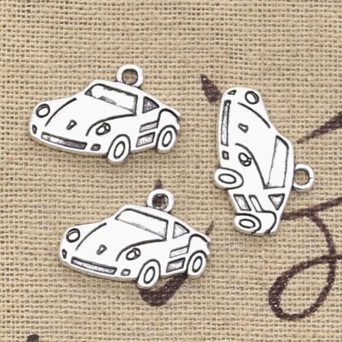 12pcs Charms Car 21x14mm Antique Pendant fit,Vintage Tibetan Bronze Silver color,DIY For Handmade Jewelry