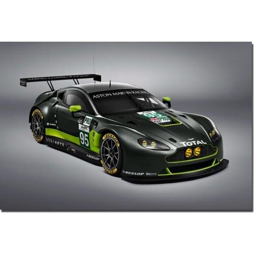 Aston Martin V8 Vantage Supercar Posters Canvas Cloth Fabric Prints DIY Framed Paintings Wall Art Picture for Living Room