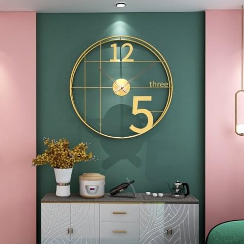 Simple wall clock with diameter of 50CmS, light and luxurious clock, large wall clockartistic personality and modern wall clock