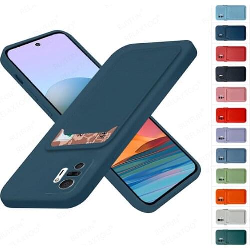 For Xiaomi Redmi Note 10 Pro Case Colorful Soft TPU Card Wallet Back Cover Redme Note10 4G Not 10Pro 10s Camera Shockproof Coque