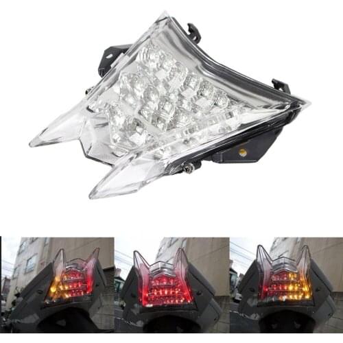 Clear Motorcycles LED Brake Stop Taillight Amber Turn Signals Lamps For BMW S1000RR S1000R HP4 2010-2014