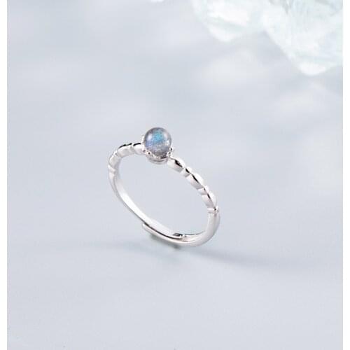 925 sterling silver rings for women moonlight stone 925 Silver Wedding Party female ring Fine Jewelry Minimalist New design