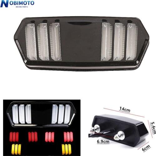 Motorcycle LED Tail Light Motorbike Brake Rear Light Signal Lights Running Turn Signal For Honda MSX125 CBR650F CTX700 CTX700N