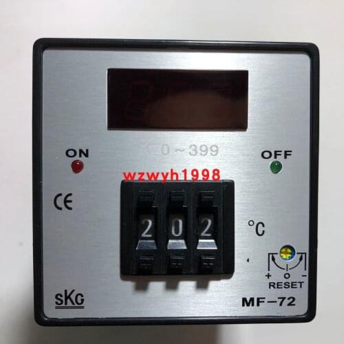 Taiwan SKG Dial Code Digital Display Temperature Controller MF-72 Thermostat MF72 K Type 0-399℃ PT100 AC 0-400A