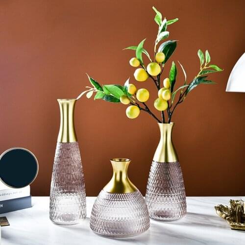 Phnom Penh Texture Vase Glass Vase Ornaments Living Room Dining Table Bedroom Decorative Flower