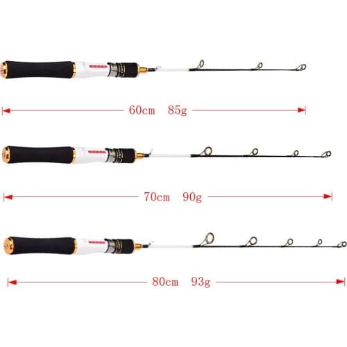 Sunlure Rod Ice Rod Lightweight Fishing Rod Fiberglass Winter Fishing Rod Pole Fishing Tackle Tool 85G-90G-93G2 Section 1 pc