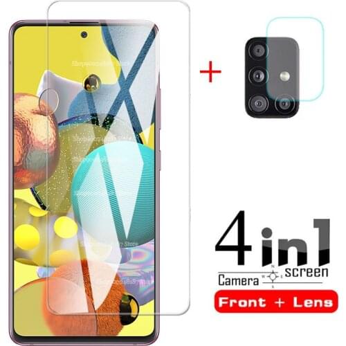 4-in-1 camera protector for samsung galaxy a51 5g 2020 sm-a516f/ds sm-a716f/ds 6.5'' 6.7'' phone armored protection lens glass