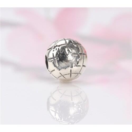 DoDoFly 925 Sterling Silver Earth Fixing Clip World Map Positioning Buckle Fit Original Bracelet Pendant Diy Jewelry Charms Gift