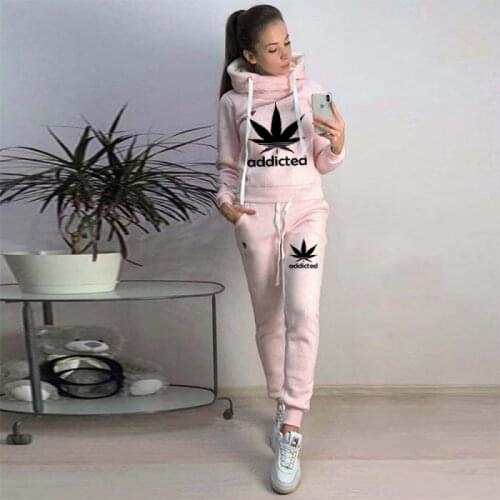 Add Cotton to Keep Warm Letter Print Hoodies Women Hooded Suits Harajuku Warm Female Loose Streetwear Sweatshirts Comfortable