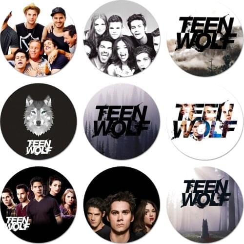 TV Show Teen Wolf Icons Pins Badge Decoration Brooches Metal Badges For Clothes Backpack Decoration 58mm