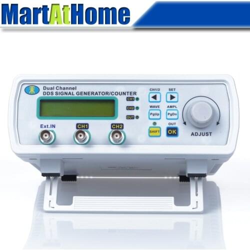 10PCS/lot 25MHz Dual-channel LCD Arbitrary Waveform Sine/Square Wave DDS Signal Generator with Sweep & Frequency Meter #BV306 SD