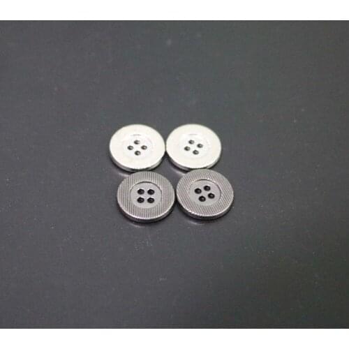 100pcs/lot 4-holes 14mm hand made metal buttons clothing sewing scrapbooking accessories