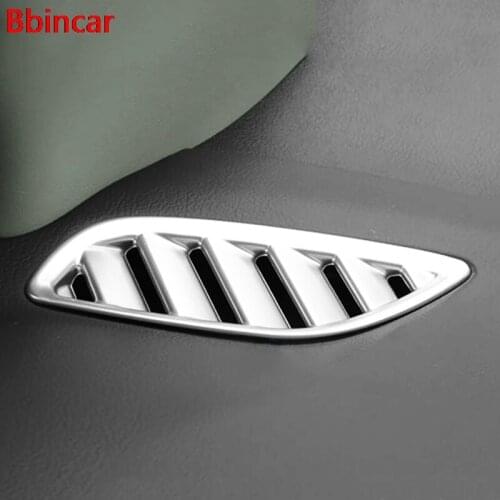 Bbincar 2pcs Chorme Car Interior Upper Air Condition AC Vents Outlet Cover Accessories Matte For Mitsubishi Outlander 2016 2017