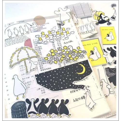 22pcs Cute goose stickers DIY scrapbooking album junk journal happy planner decorative stickers