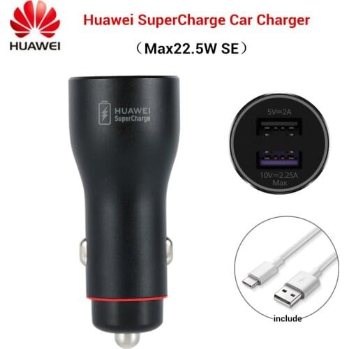 HUAWEI SuperCharge Car Charger Max 22.5W SE Super Charge Dual USB for HUAWEI Mate30 Mate20 PRO Mate20 Type-c Cable included