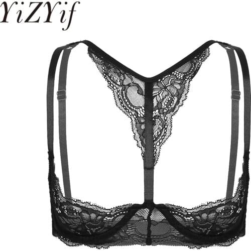 Women Ladies Lace Sexy Bare Breast Unlined Bra Tops Adjustable Lingerie Open Cups Push Up Underwired Bra Tops Underwear