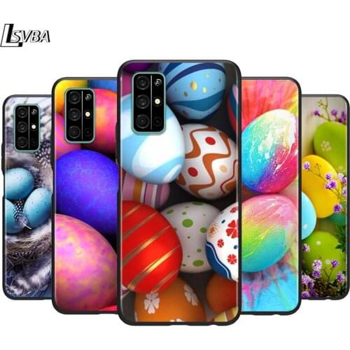 Easter eggs for Huawei Honor 30 20S 20 10i 9S 9A 9C 9X 8X 10 9 Lite 8A 7C 7A Pro Phone Case Black Cover