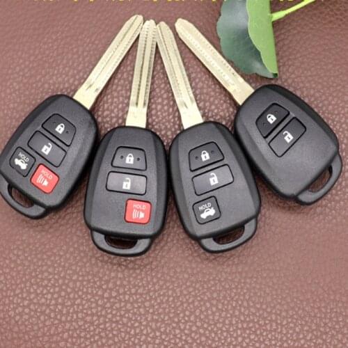 DAKATU No Logo 2/3/4 Button Replacement Remote Car Key Shell Case Fob Housing Cover For toyota Camry Corolla Reiz Vios RAV4