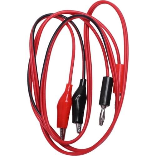 GTBL Dual Crocodile Clips Banana Plug Male to 2 test leads Black and red cable