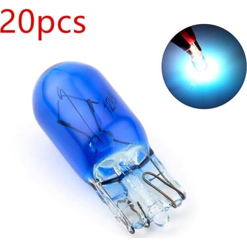 20pcs/lot Halogen Signal Interior Light Lamp Bulb Universal Parking Light Headlight Bulb Glass Wedge Base DC12V 5W Dropshipping