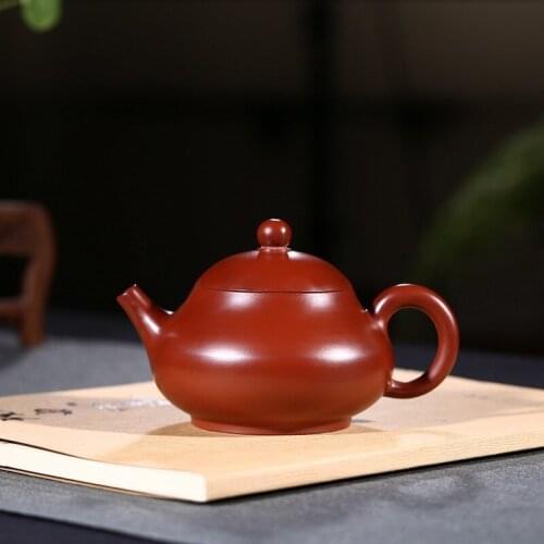 Clay pot genuine famous artist Wang Fang all hand-made raw ore Dahongpao large jade milk pot Kungfu Teapot Tea Set