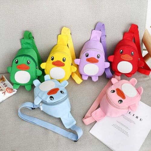 Personality girl bag tide cartoon cute little duck casual messenger bag chest bag unisex shoulder messenger bag female bag