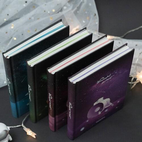 Stationery Luminous Starry A5 Notebook Color Page Light In Dark Monthly Weekly Planner Agenda Hardcover Book Papelaria