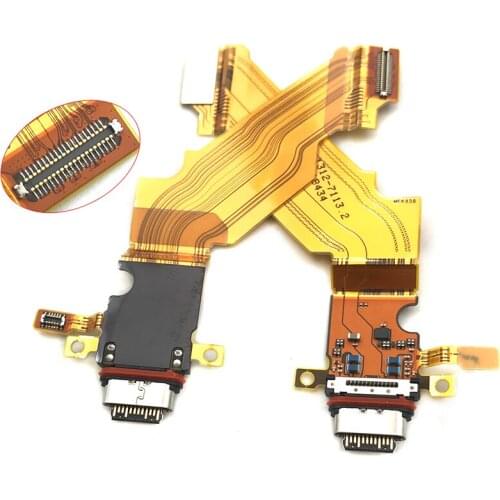 Micro USB Port Connector PCB Board Dock Charge Microphone Flex Cable Replacement parts For Sony Xperia XZ3
