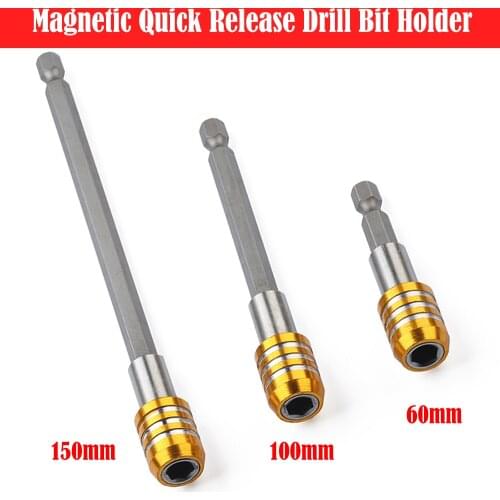 Magnetic Hex Shank Quick Release Drill Bit Holder 1/4" Hex Shank Drill 60 100 150mm