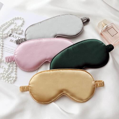 1Pcs High Quality Pure Silk Sleep Rest Eye Mask Padded Shade Cover Travel Relax Soft Portable Aid Blindfolds New 2020