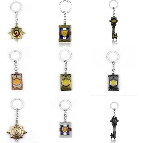 Fashion Jewelry Hot Sale Hearthstone Heroes Of Keychain Heroes Key & 1 Cardback Pendant Key Chain For Men Women Car Accessories