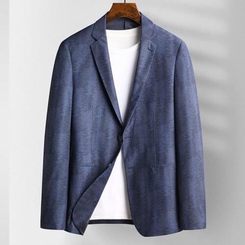 2021 Mesh Fabric Male Blazer High Quality Spring Summer Single Breasted Ventilate Mens Blazer Fashion Slim Fit Man Blazer 4XL