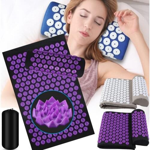 Pranamat Eco Lotus Acupressure Yoga Cushion Massage Pillow Set Kuznetsovs Applicator Relieve Back Pain Foot Massager Shakti Mat