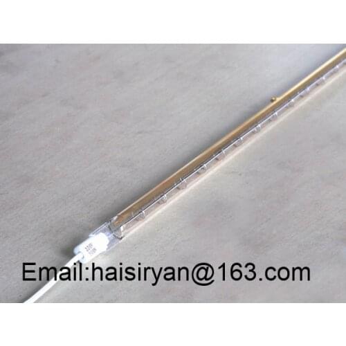 Customize gold reflector IR emitter medium wave heater bulb pipe halogen quartz infrared lamp heat lights for paint drying