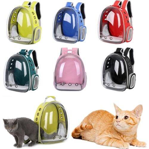 New Cat Bag Breathable Portable Pet Carrier Bag Outdoor Travel Backpack Cat and Dog Transparent Space Pet Backpack