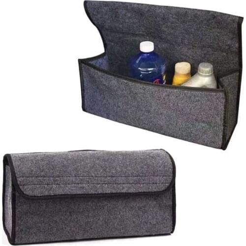Car Trunk Organizer Car Storage Bag Cargo Container Box Soft Felt Storage Box Tidying Holder Multi-Pocket Car Styling K1KE