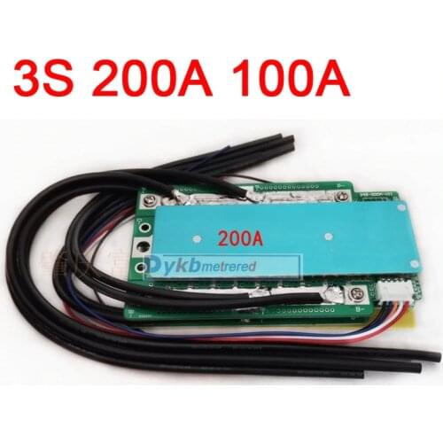 Dykb 3S 100A 200A 300A 12V Li-ion Lithium Battery Protection Board High Current 3 CELL RV Inverter BMS charging W Balance